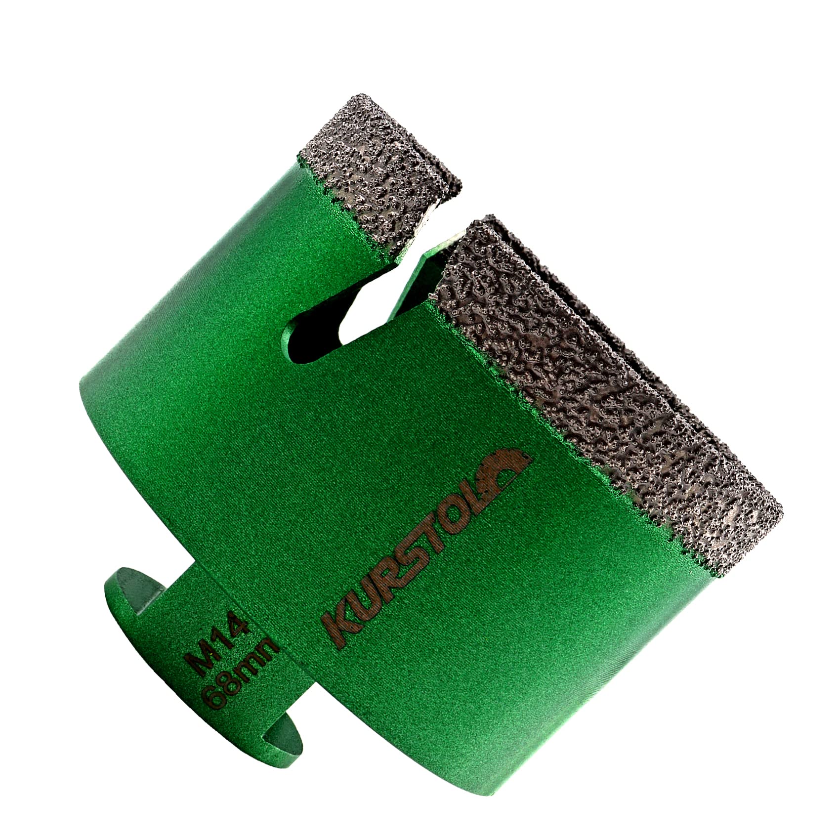 KURSTOL Diamond Core Drill Bits - 68mm with M14 thread Tile Hole Saws for Dry Drilling Porcelain Ceramic Tile Granite Marble Stone Vacuum Brazed Diamond Drill Bit