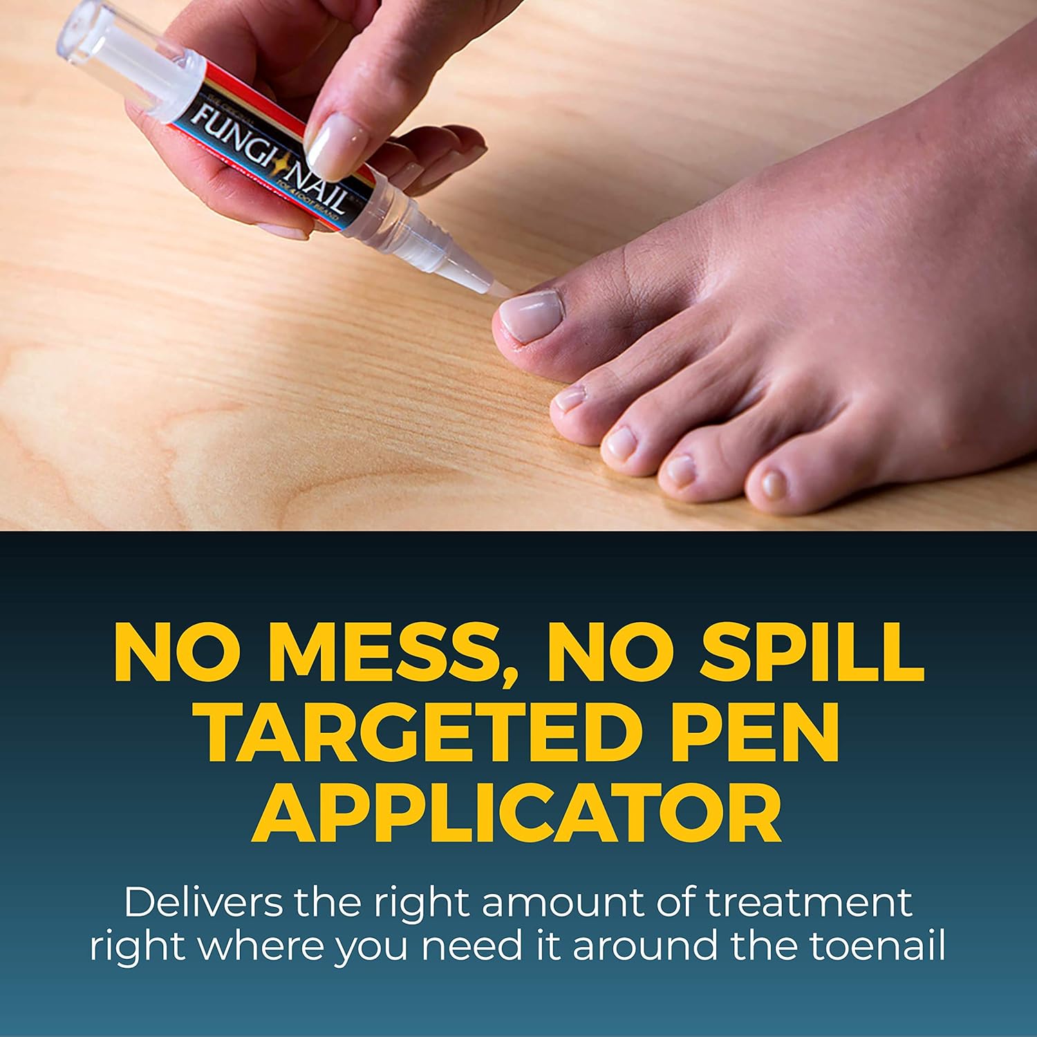 Fungi-Nail Pen Applicator Anti-Fungal Solution, 0.10 Ounce - Kills Fungus That Can Lead To Nail Fungus & Athlete’s Foot Undecylenic Acid & Clinically Proven to Cure Fungal Infections: Health & Personal Care