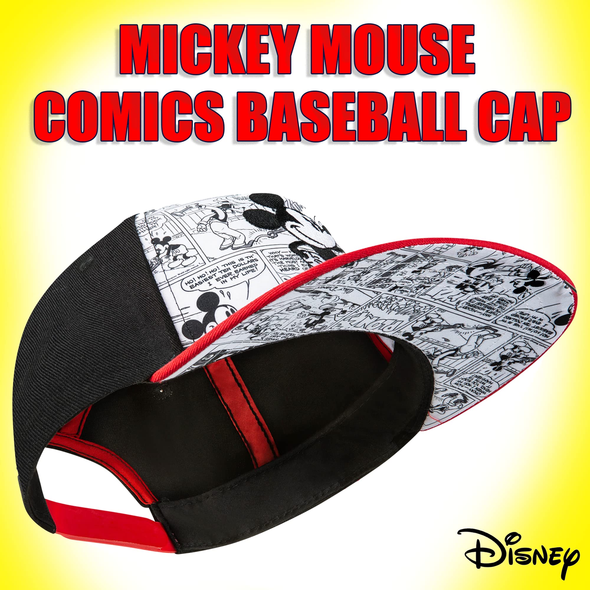 Disney Mickey Mouse Comics Baseball Cap - Size Junior Ages 12-17 Years - Adjustable - 100% Cotton
