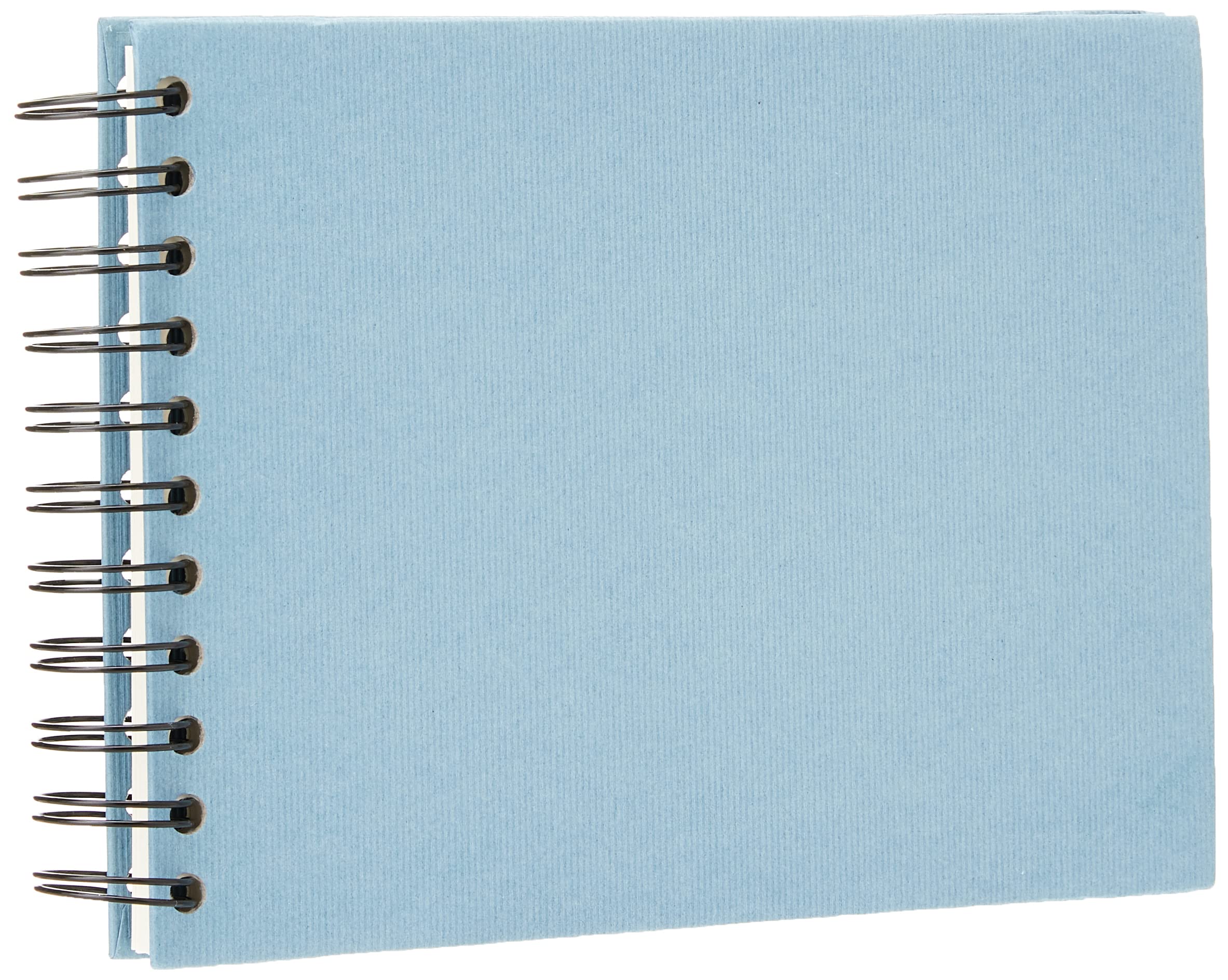 Rössler Papier 1329452151 - S.O.H.O. Wire-O fotoalbum 195 x 145 mm, 40 gebroken witte pagina's, denim, 1 stuk