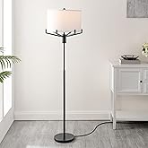 SAFAVIEH Home Collection Elaria Matte Black 64-inch Standing Floor Lamp (LED Bulb Included)