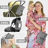 Lifefluent Portable Baby Changing Mat Travel Change Mat Grey 70x56cm view 6