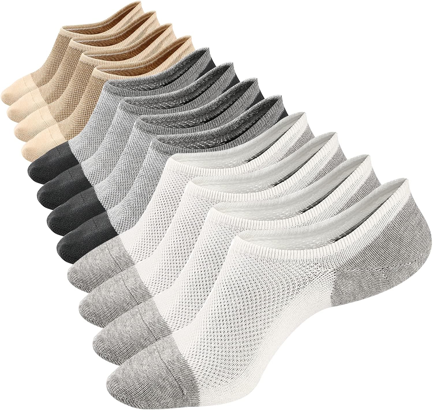 No Show Socks for mens Low Cut Casual Invisible No See Athletic Cotton