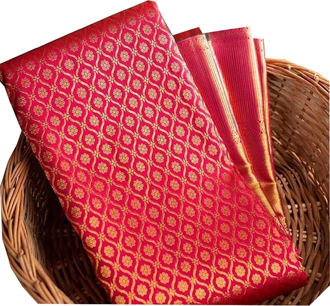 Banarasi Silk Saree For Women With Blouse Piece