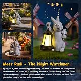 RICHIE Rabbit Statue Garden Ornament with Solar LED Light Outdoor Decor view 5