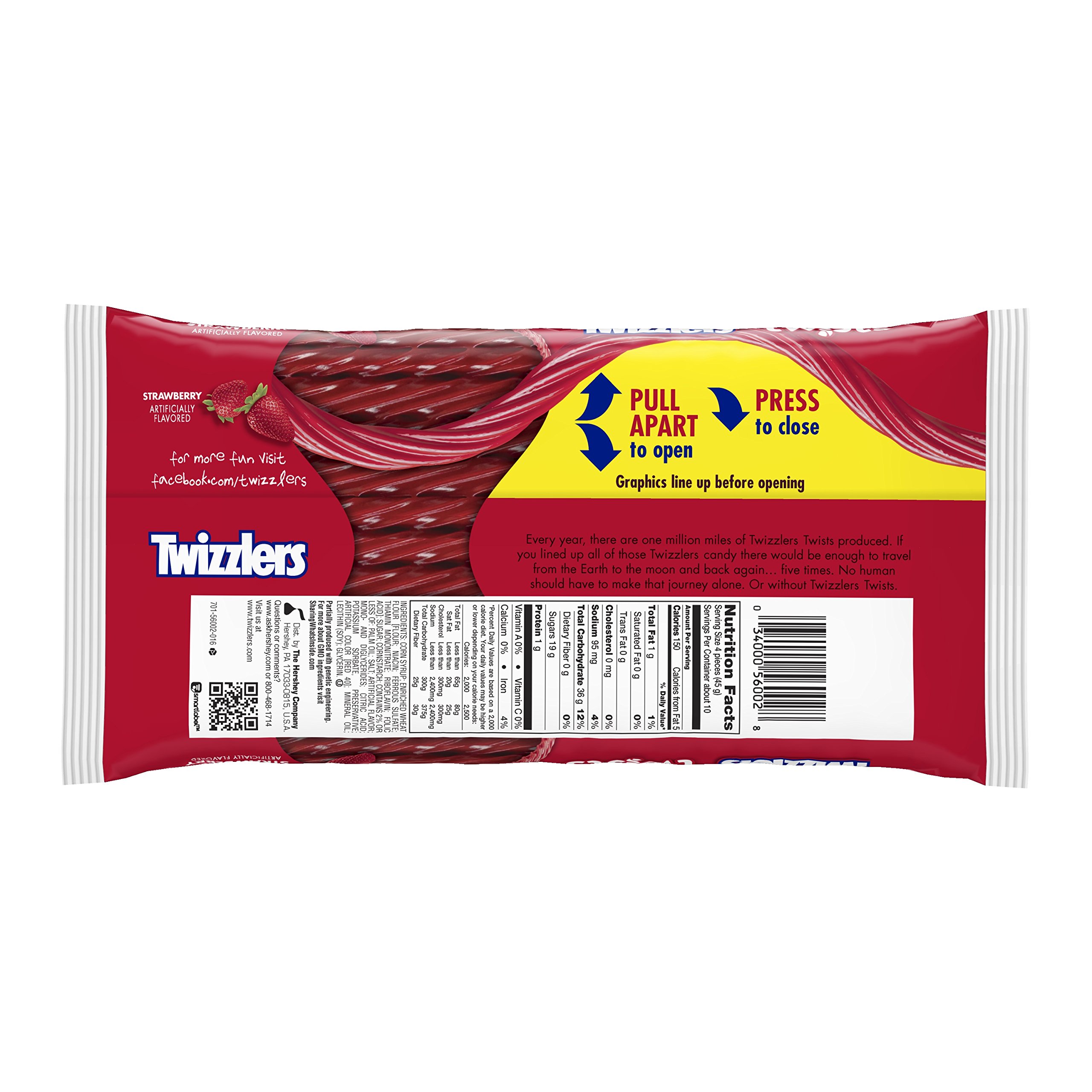 TWIZZLERS Licorice Candy, Strawberry, 16 Ounce Buy Online in UAE