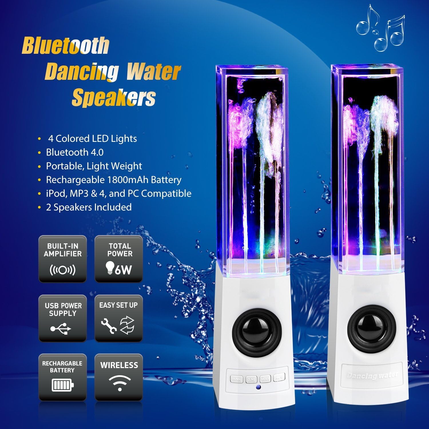 light up water speakers