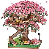 XIU Cherry Blossom Treehouse Building Sets,(2008pcs) Mini Blocks Building Sets for Adults, Japanese Sakura Treehouse Building Blocks Sets for Girls Aged 8-12, Gift idea for Women Kids 8+