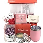 Happy Birthday Gifts for Women – Woman Gift Basket Set, Bday Box, Unique Friendship Care Package, Female Presents, Surprise Delivery Boxes - Fun Ideas for Her, Mom, Daughter, Sister, Wife, Friend