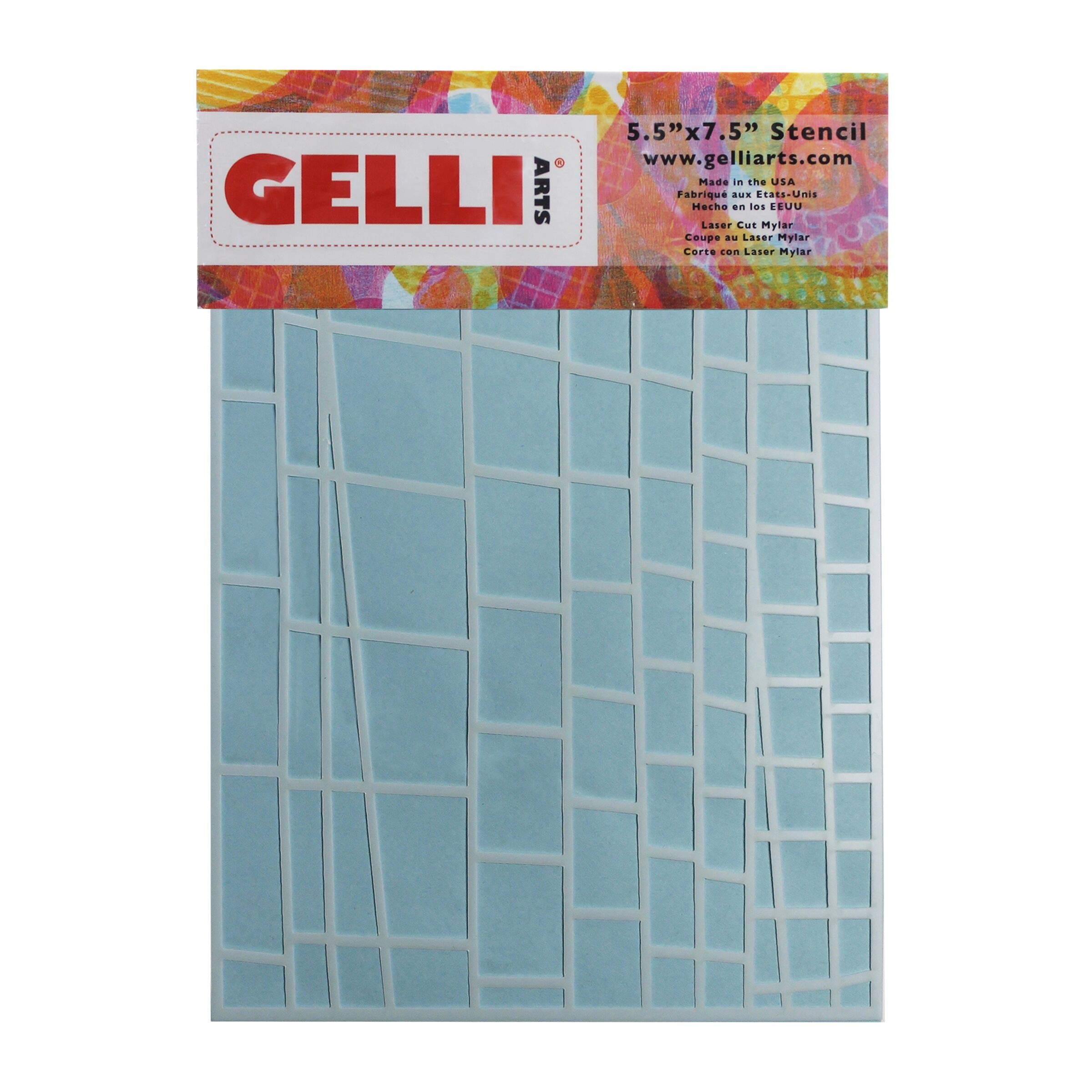 Gelli Arts Ladder Stencil, Synthetic Material, White, 22.7 x 15.2 x 0.1 cm