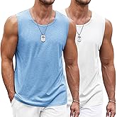 COOFANDY Men's Workout Tank Top 2 Pack Casual Soft Sleeveless Gym Muscle Shirts Bodybuilding Tee