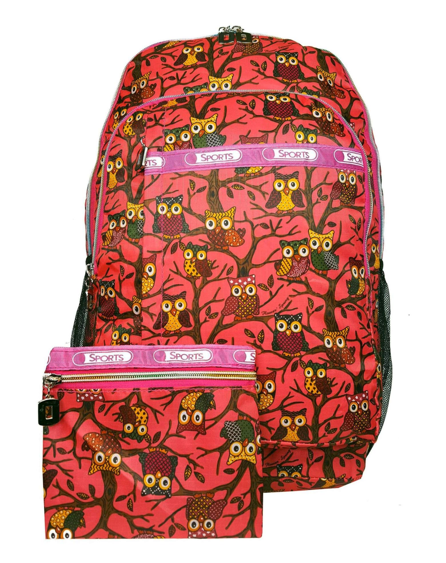 GFM® Happy Backpack Colourful Owl Bag For School, Gym, Holidays, Beach, Casual Bag (S1-6215-OT-CRTGLB) — image 1