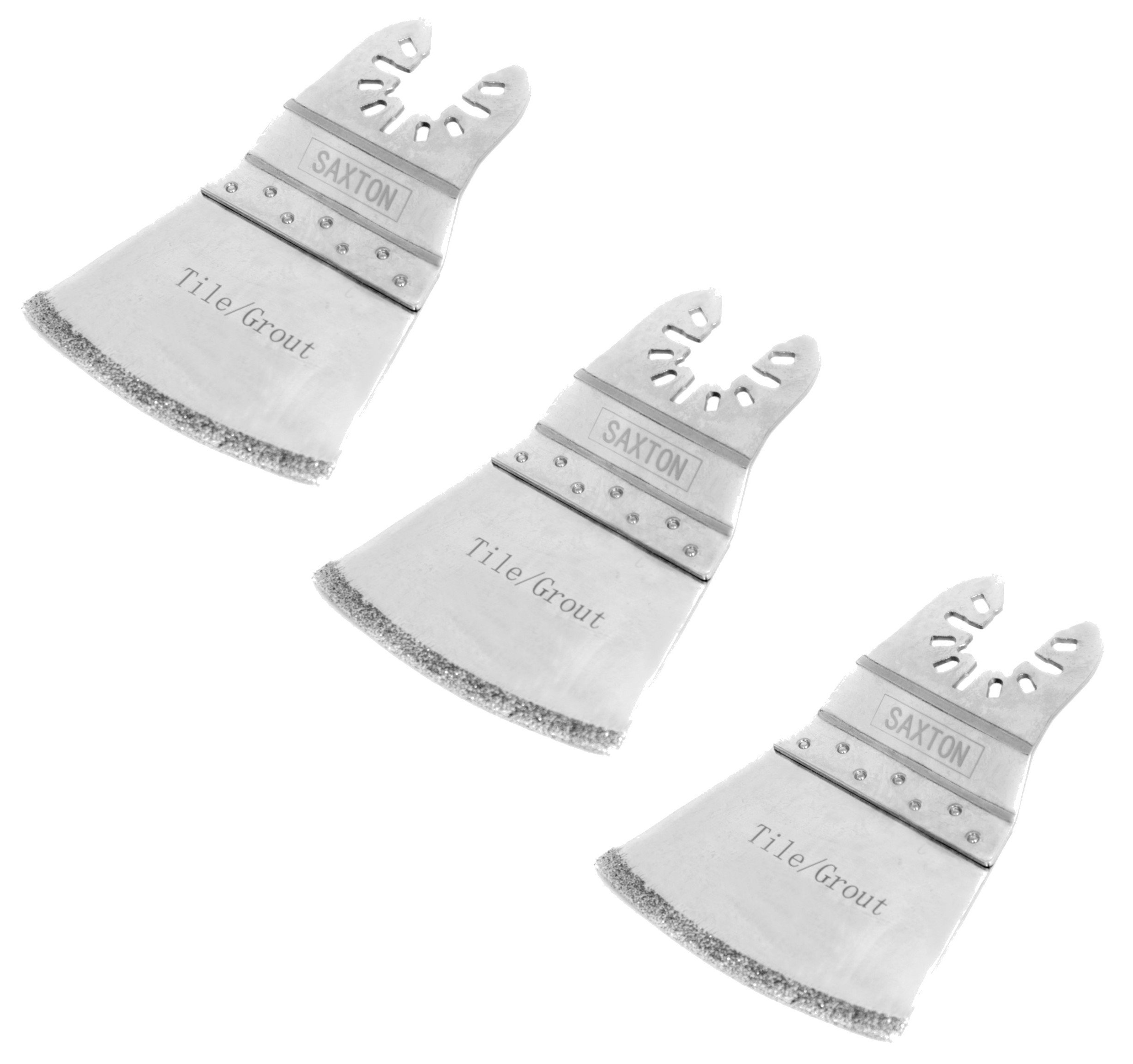 3X Saxton Diamond End Cut Blades for Dewalt Erbauer Stanley Black & Decker Worx Oscillating Multitools