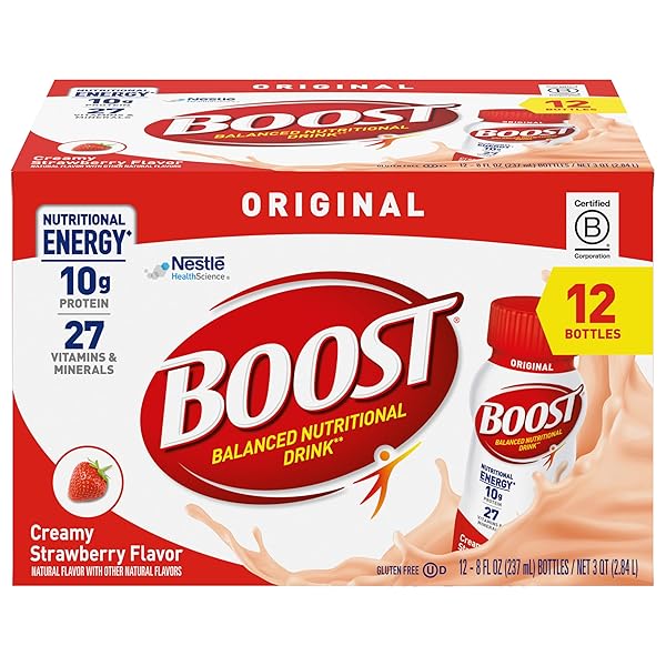 BOOST, PROTEIN DRINK ORIGINAL STRAWBERRY 12 PACK, 96 FL OZ