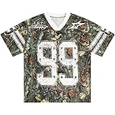 SOLY HUX Mens Jersey Y2k Baggy Shirts Graphic Tees Oversized V Neck Tshirts Summer Tops