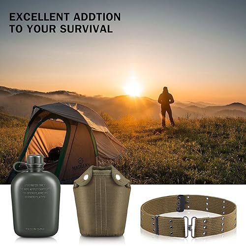 Plastic Military Canteen, 1 Quart Portable Army | Ubuy - View #3