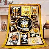 Beer Throw Blanket Blanket Cheer Beer Throw Blankets Soft Cozy Warm Fuzzy Fleece Flannel Bar Stuff Throws Stuff Gifts for Men Women Bed Dad Couch Decor 50"x40"