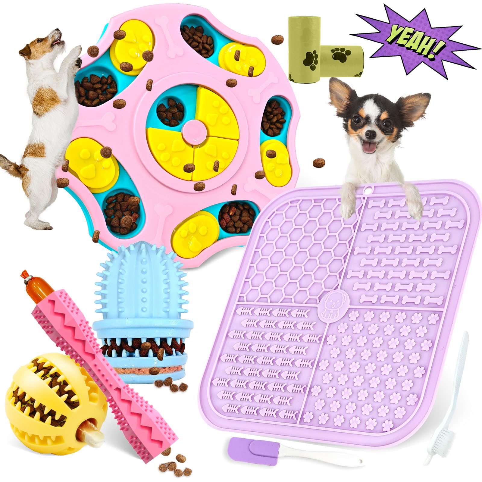 PETCARE 9 PCS Interactive Enrichment Dog Puzzle Toy Set, Mentally ...