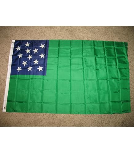 DMSE Green Mountain Flagge, 90x152 Cm – 100% Polyester, Wetterfest Mit Metallösen