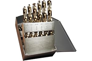 Viking Drill and Tool 58680 D-25M Type 643-D 135 Degree Split Point M42 Cobalt Drill Set (25 Piece)