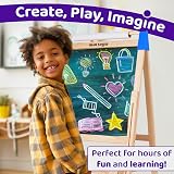Blue Squid Art Easel for Kids with Paper Rolls 3+ Accessories view 2