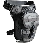 DUHAN Thigh Bag for Motorcycle Riding & Outdoor Adventures – Waterproof Expandable Motorcycle Leg Bag with Adjustable Straps, MOLLE System, 3-Layer Organization for Phone, Wallet, Flashlight, Gear