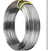 VoxSveldra 10 Gauge 304 Stainless Steel Wire - 2.6mm Thick Annealed & Bendable Wire for Garden Fencing, Sculpture, DIY Crafts,Household Repair