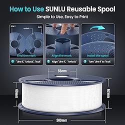 SUNLU 4kg PLA 3D Printer Filament Bundle, Neatly