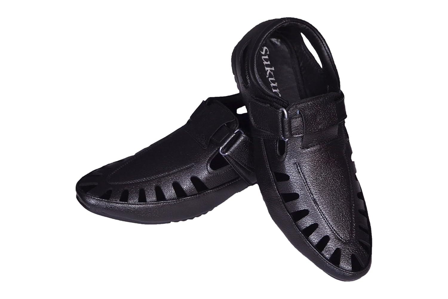 sukun black loafer casual shoes
