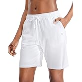 G Gradual Women's Bermuda Shorts Jersey Shorts with Deep Pockets 7" Long Shorts for Women Lounge Walking Athletic