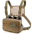 WYNEX Tactical Mag Admin Pouch, Molle Utility Tool Pouch Medical EMT Organizer with Triple Stacker Magazine Holder for M4 M16 Patch Included