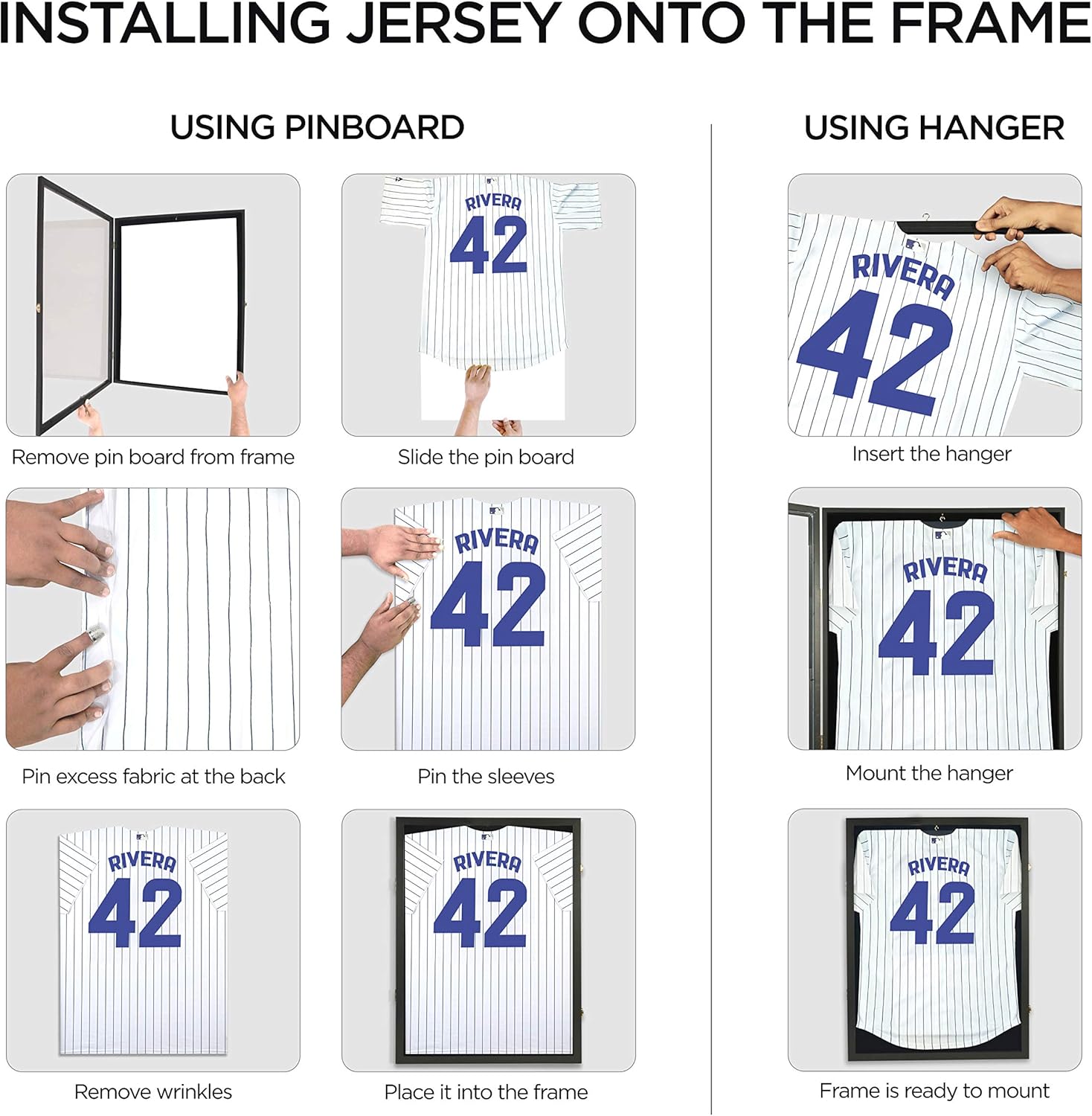 Jersey Frame Display Case Jersey Display Frame with Large Shadow Box UV Protected Acrylic Door Hanger Wall Mount Option for Football Baseball Basketball Hockey Sport Shirt Black Finish Lockable : Sports & Outdoors