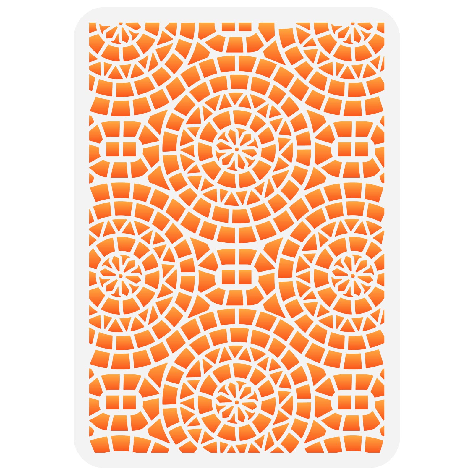 FINGERINSPIRE Holtz Mosaic Stencil 29.7x21cm Mosaic Stencil Template Plastic Geometric Circle Pattern Stencils Reusable Layering Stencil DIY Art Stencils for Painting on Wood, Floor, Wall Fabric