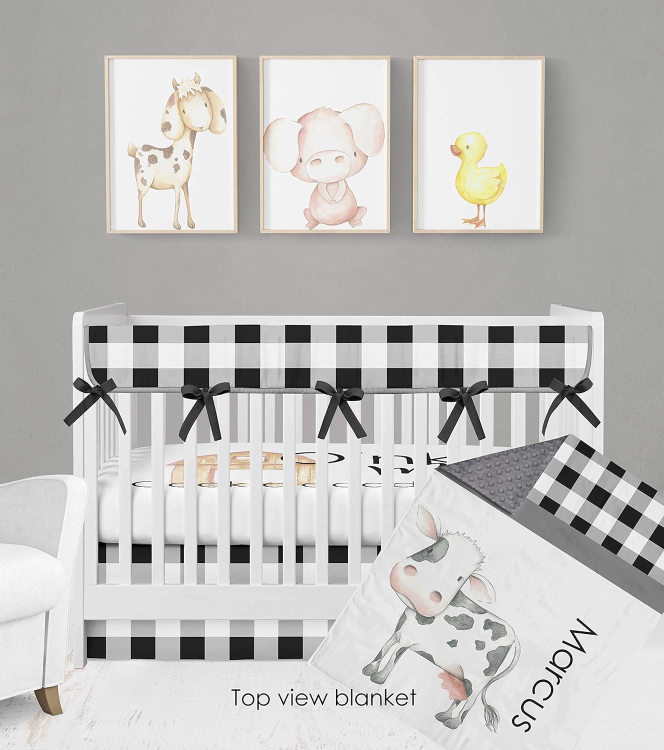 farmyard cot bedding