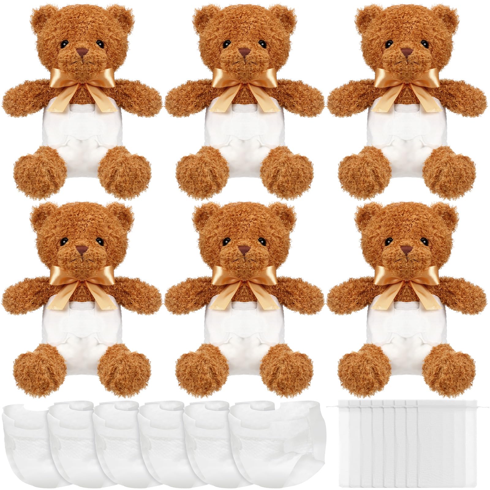 Photo 1 of (see all images) Bear Blindfolded Diaper Changing Baby Shower Games Baby Dolls Diapers for Bridal Shower Gender Reveal Games