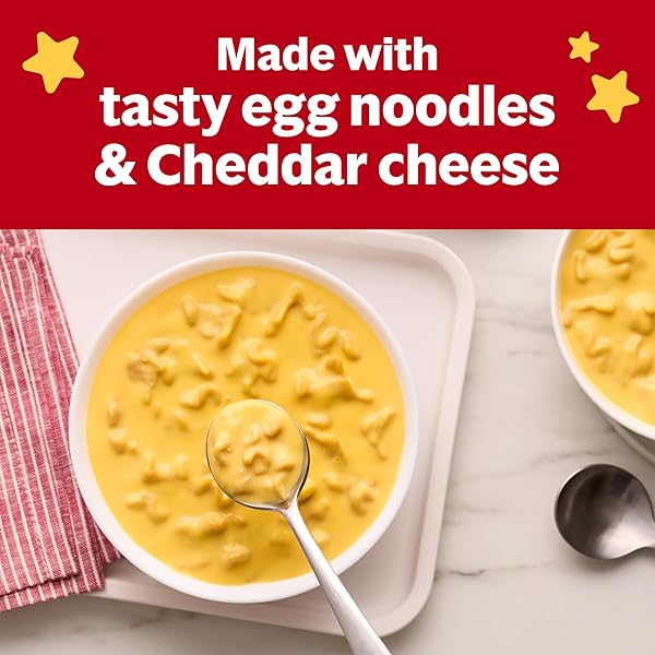 CAMPBELL’S CONDENSED KIDS CHEDDAR CHEESY NOODLE SOUP, 10.5 OZ CAN (12 PACK)