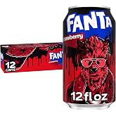 Fanta Strawberry Soda Soft Drink Fridge Pack Cans, 12 fl oz, 12 Pack | Naturally fruit-flavored and caffeine-free, packaging may vary