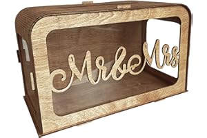 Card Box for Wedding Reception, Rustic Money Box, Wooden Glass Box, Engagement Card Box, Wedding Decor, Birthday Baby Shower 