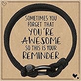 FYFTAK Braided Rope Bracelet - Inspirational Gift for Teen Boys & Men | Perfect for Son, Grandson, Nephew, Brother, Friend - Birthday, Valentine's, Graduation, Back to School, Christmas