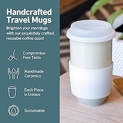 NOVA CERAMICS Travel Mug - Ceramic Coffee Mug With