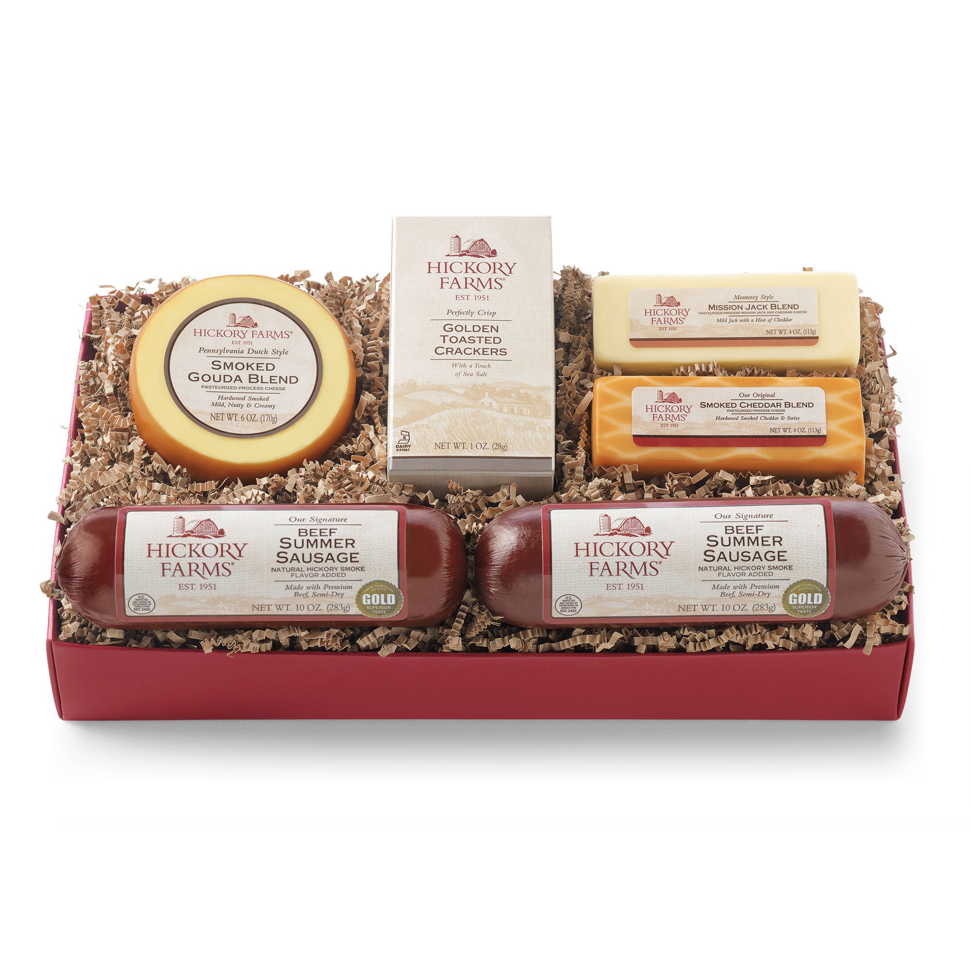Hickory Farms Summer Sausage and Cheese Gift Box Grocery