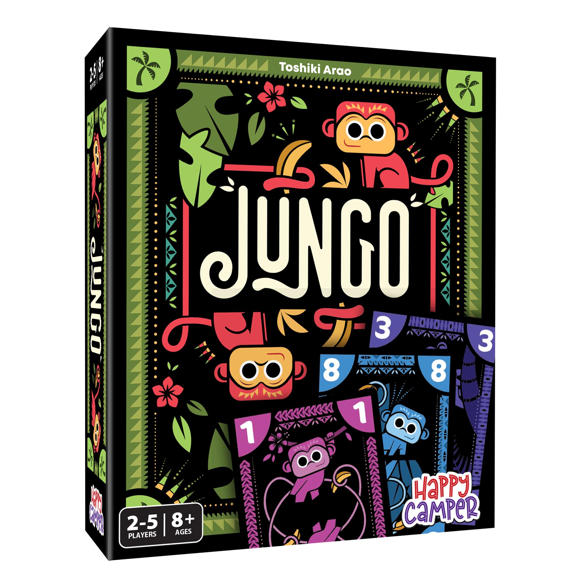 Happy Camper - Jungo | A Simple Card Game of Not-so-Simple Choices | Perfect Easter Basket Stuffers for Family Game Night | 2-5 Players | Ages 8+