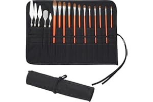 ECHSRT Paint Brush Holder Roll Up Paint Brush Case Storage for Artist Acrylic Oil Watercolor, Paint Brush Holders and Organiz