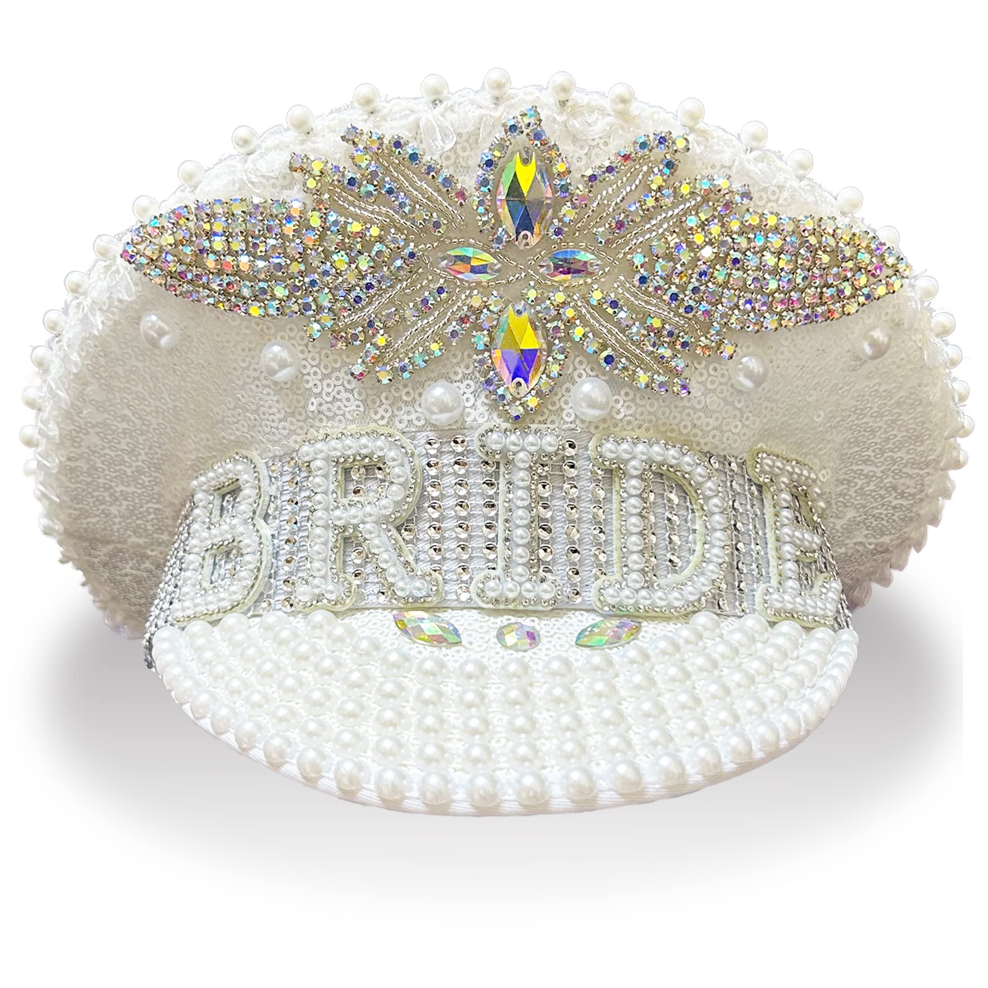 luckystardom Bride Hat Handmade Hat - Best gift for bride- Hen Party Games Accessories-Photo Booth Props - Bride Tribes, Pool Parties and Weddings Shining wings