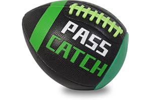 AXGUIQ PassCatch Training Football, Composite Fatherless Bounce Back Youth Football, Training Improving Enhance Solo Passing Catching Skills (Deflated)