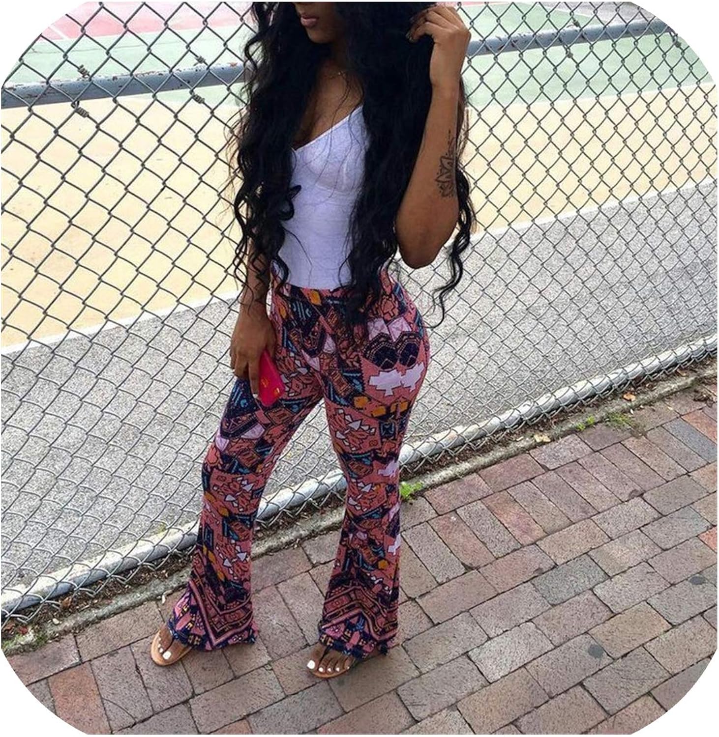 tribal bell bottom pants