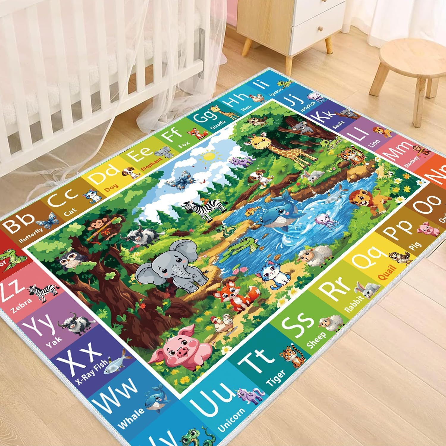 Play Rug For Baby nanshiba ABC Rug for Kids Room, ABC Baby Mats for Floor Toddlers, Non ...