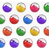 Empty Clear-Colored Round Capsules 2 inch 50 pcs Bulk 7 Colors Capsule for Toy Gumball Machines Plastic Containers Surprise f