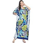 Gypsie Blu Caftan Dresses for Women Polyester Plus Size Moo Moos Bathing Suit Cover Up Kaftan BeachDress Resort Lounge Outfit