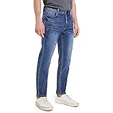 AbleTree Jeans for Short Men 27" Original Straight Taper Fit Short Length Casual Stretch Denim Pants AT01